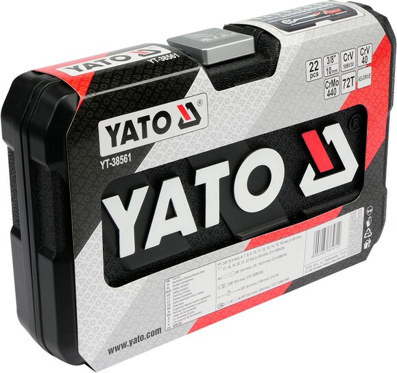 Набор торцевых головок Yato YT-38561 изображение 4
