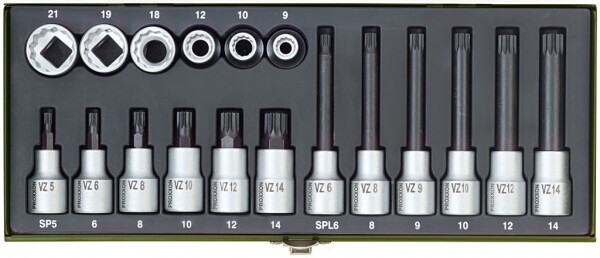 

Набор головок XZN 1/2" 18 позиций Proxxon 23296