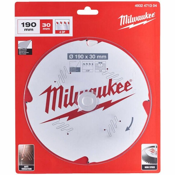 Пильный диск Milwaukee 190/30 мм/1,8 мм, 4 зуб. (4932471304) изображение 2