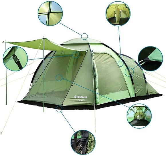 Палатка KingCamp Roma 4 (KT3069) Green изображение 3