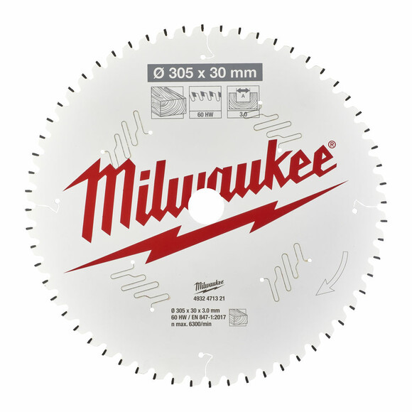 Пильний диск Milwaukee PFTE 305х30х3.0мм 60 зубів (4932471321)