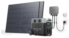 Комплект енергонезалежності EcoFlow PowerStream - мікроінвертор 800W + зарядна станція Delta Pro (3600 Вт·ч / 3600 Вт) + 2 x 400W стаціонарні сонячні панелі