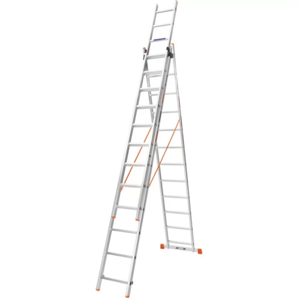 Лестница алюминиевая трехсекционная BLUETOOLS 3x12 (160-9009) изображение 3
