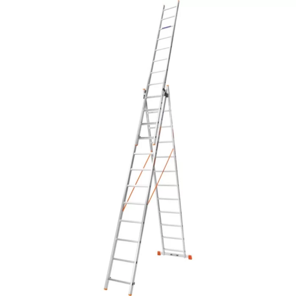 Лестница алюминиевая трехсекционная BLUETOOLS 3x12 (160-9009) изображение 4