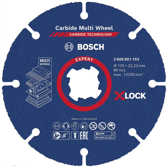 Отрезной диск Bosch X-LOCK Carbide 125x22.23 мм (2608901193)