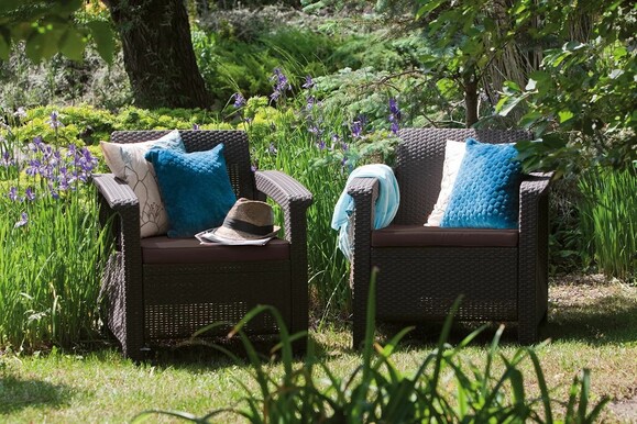 Набір садових крісел Keter Corfu Duo Set, коричневий (223194) фото 4