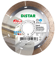 Диск алмазний Distar Hard ceramics Advanced 1A1R 115x1.6/1.2x10x22.23 (11115528010)