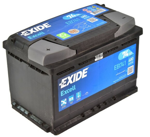 Аккумулятор EXIDE EB741 Excell, 74Ah/680A 