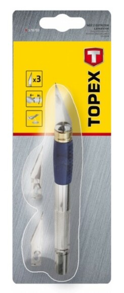 Нож моделиста, 3 лезвия TOPEX (17B703) изображение 2