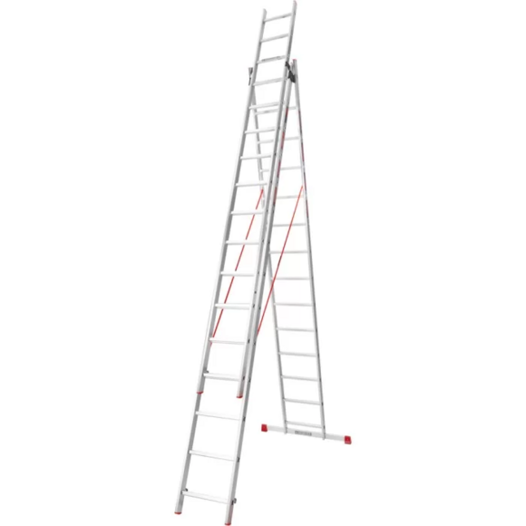 Лестница алюминиевая трехсекционная BLUETOOLS 3x14 (160-9010) изображение 3
