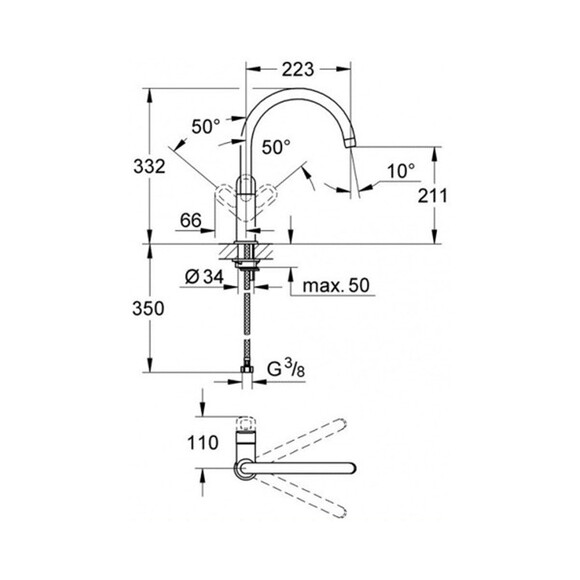 Змішувач для кухні Grohe BauLoop (31368000) (CV031174) фото 3