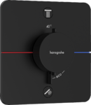 Термостат для душа Hansgrohe ShowerSelect Comfort Q 15583670 для 2-х потребителей, чёрный матовый