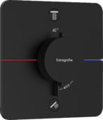 Термостат для душа Hansgrohe ShowerSelect Comfort Q 15583670 для 2-х потребителей, чёрный матовый