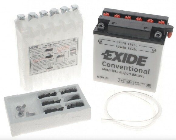 Акумулятор EXIDE EB9-B, 9Ah/100A фото 2