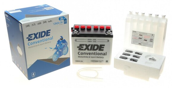 Мото аккумулятор Exide 12N24-3A, 24Ah/220A  изображение 5