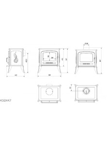 Чугунная печь Kratki KOZA K7 (KOZA/K7) изображение 3