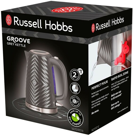 Электрочайник Russell Hobbs Groove Grey (26382-70) изображение 6