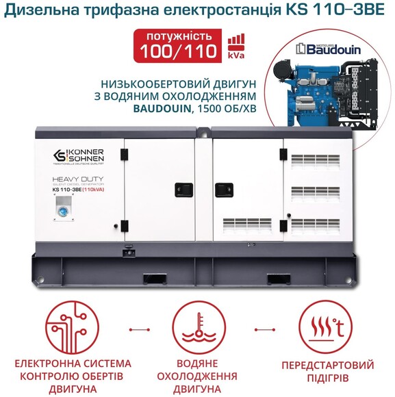 Дизельная электростанция Konner&Sohnen KS 110-3BE изображение 5