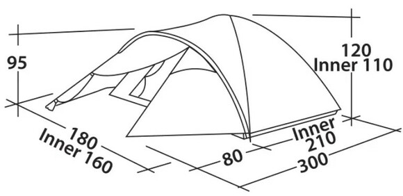 Палатка Easy Camp Quasar 300 Rustic Green (120395) изображение 2