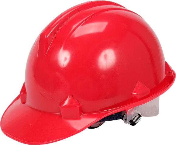 Каска Vorel для защиты головы красная из материала HDPE (74174) изображение 2