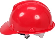 Каска Vorel для защиты головы красная из материала HDPE (74174)