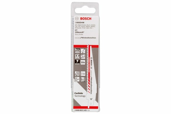 Полотно для шабельної пилки Bosch S 956 DHM, 10 шт. (2608653142) фото 2