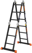 Лестница-трансформер алюминиевая четырёхсекционная BLUETOOLS 4x3 (160-9015)