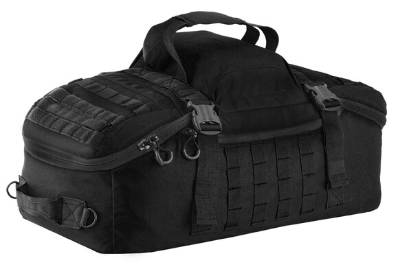Сумка-баул/рюкзак 2E Tactical, L, черная (2E-MILDUFBKP-L-BK) изображение 2
