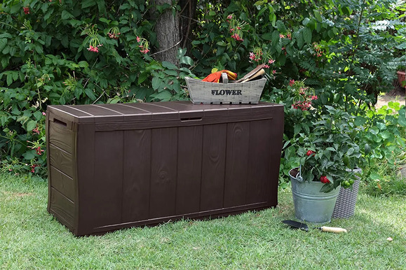 Садовый сундук Keter Sherwood Storage Box 270 л, коричневый (230403) изображение 8