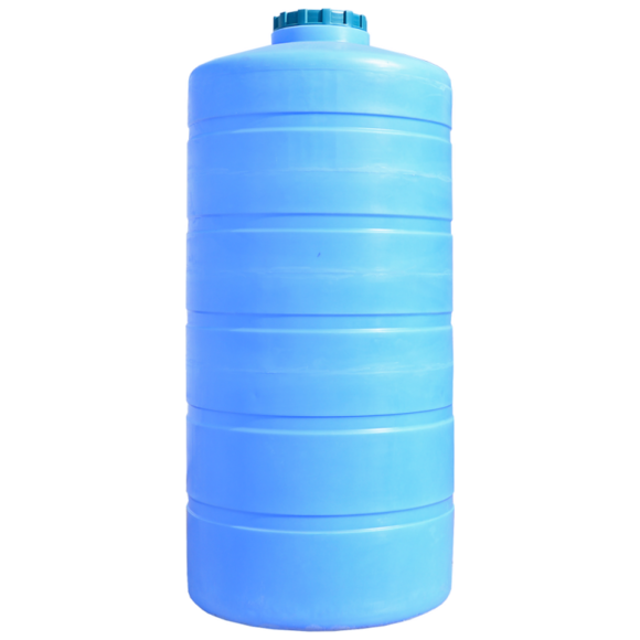 Пластиковая емкость Пласт Бак 1500 л вертикальная, голубая (00-00012441)