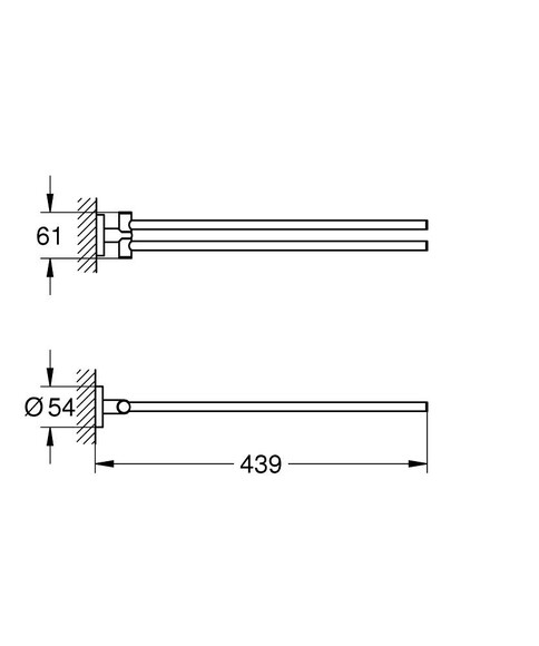 Тримач для рушників Grohe QuickFix Start (41183000) (CV033404) фото 4