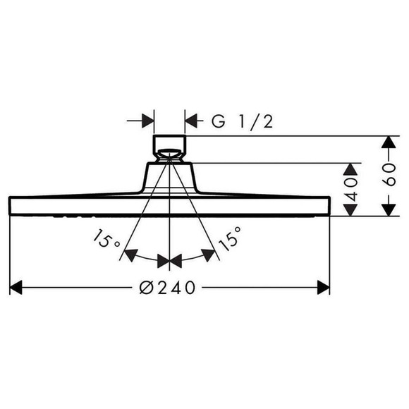 Верхний душ HANSGROHE Crometta S 240 1jet (26723000) изображение 2