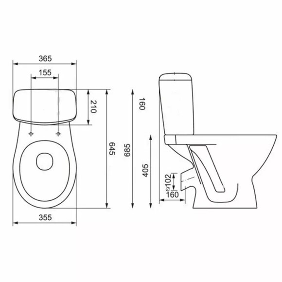 Унитаз-компакт Cersanit Koral с сидением (769 031) изображение 2