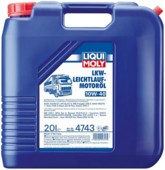 Полусинтетическое моторное масло LIQUI MOLY LKW Leichtlauf-Motoroil SAE 10W-40 Basic, 20 л (4743)