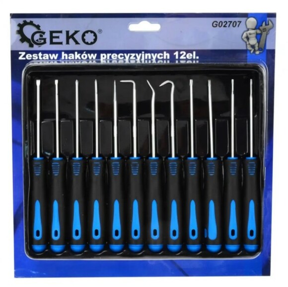 Набор крючков и точечных отверток GEKO, 12 единиц (G02707) изображение 2