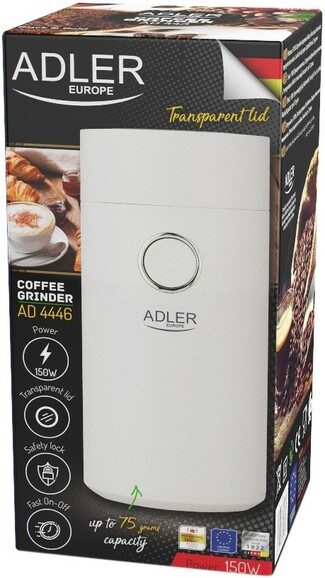 Кофемолка Adler AD 4446 White изображение 7