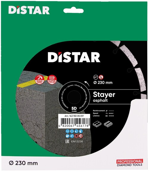 Алмазный диск Distar 1A1RSS/C3-H 230x2,6/1,8x10x22,23-16 STAYER (14315005017) изображение 3