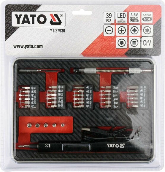 Аккумуляторная отвертка Yato YT-27930 изображение 5