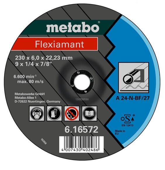 Круг зачисний Metabo Flexiamant Standart A 24-N 100x6x16 мм (616745000)