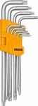 Комплект ключів подовжених INGCO Torx 9 шт Т10-Т50 (HHK13092)