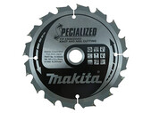 Пильний диск Makita Specialized по дереву з цвяхами 185x15.88мм 16T (B-09335)