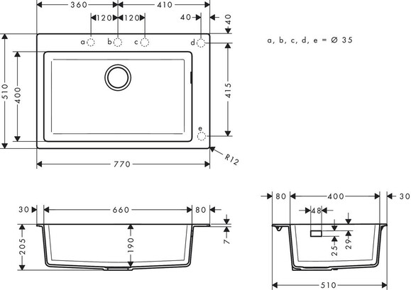 Кухонна мийка HANSGROHE S510-F660, сірий камінь (43313290) фото 3