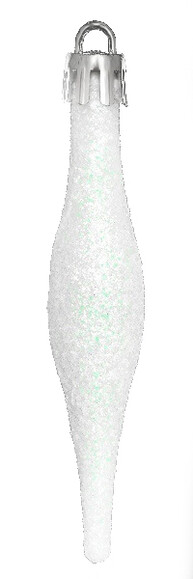Набір ялинкових іграшок Jumi Бурулька, 9.5 см, 18 шт. (білий) (5900410791558) фото 2