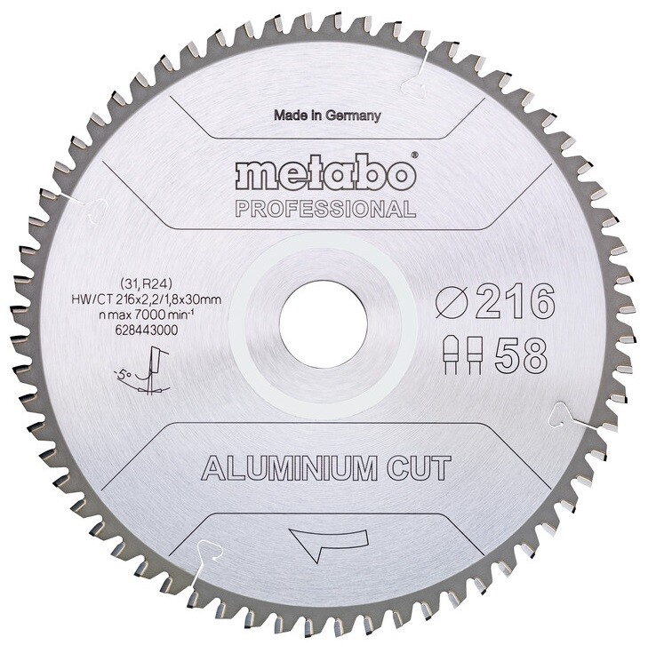 

Пильний диск Metabo Aluminium cut HW/CT 254х2.4/2x30, Z72 FZ/TZ 5 град. (628447000)