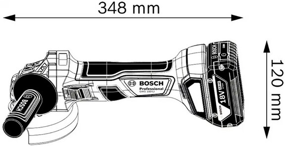 Акумуляторна кутова шліфувальна машина Bosch GWS 180-Li (06019H9025) фото 4