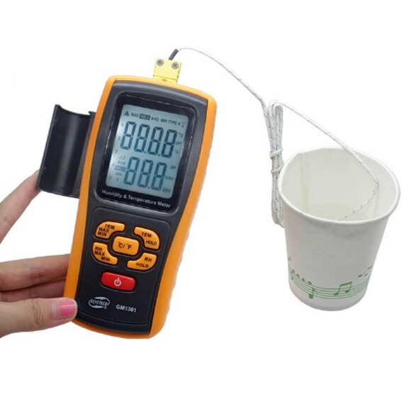 Термогигрометр, термопара Benetech 0-100%, -10-50°C (GM1361) изображение 2