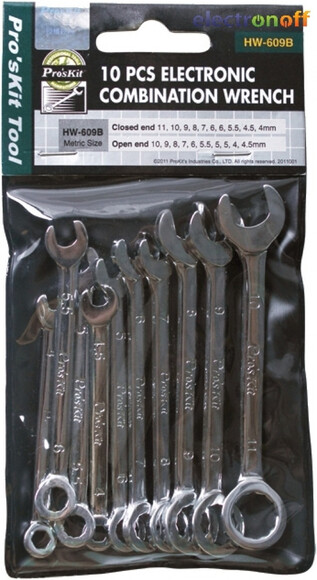 Набір гайкових ключів Pro'sKit HW-609B (10955) фото 2