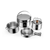 Набор посуды Naturehike NH22CJ005 (2 кастрюли, котелок, сковорода), нержавеющая сталь (6927595708842)