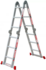 Лестница-трансформер алюминиевая четырёхсекционная Квітка Heavy Duty с платформой 4х3 (110-9503)