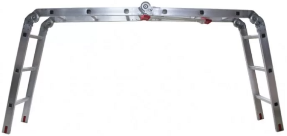 Лестница-трансформер алюминиевая четырёхсекционная Квітка Heavy Duty с платформой 4х3 (110-9503) изображение 4